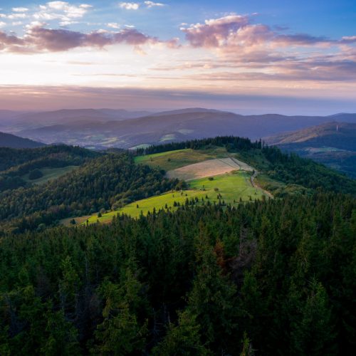 Beskid wyspowy, zachód słońca. Widok z Gorca SONY DSC